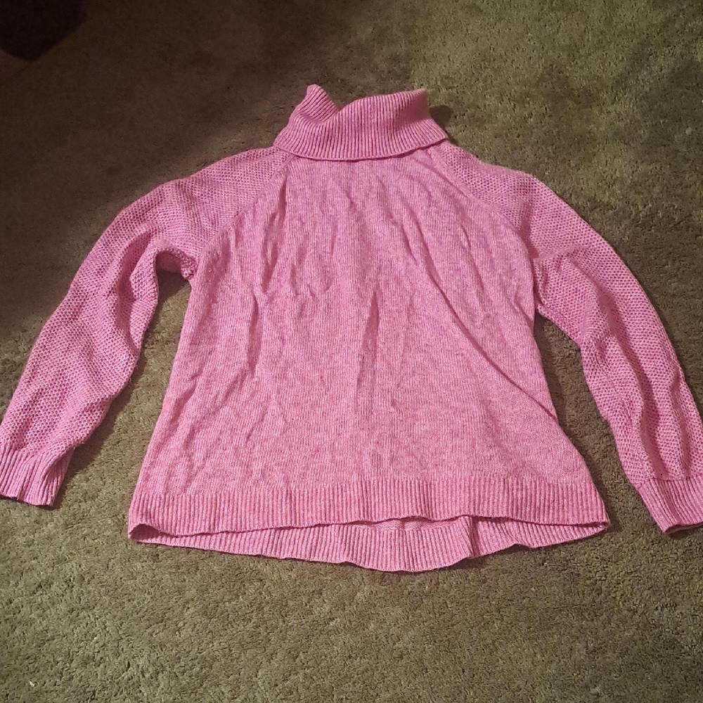 The Loft Womens Pink Turtle Neck Sweater Large